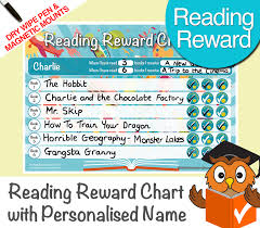 Reading Toddlers Reward Chart Personalised Magnetic Dry