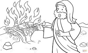 Moses Talking To God On The Mount Horeb Coloring Page From Moses Category Select From 29042 Printable Crafts Bible Coloring Pages Coloring Pages Burning Bush