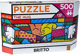 Challenge yourself with this the peacock by romero britto jigsaw puzzle for free. Puzzles Brazilian Original Estrela Jigsaw Puzzle The Hug Panorama Romero Britto 500 Pcs Toys Hobbies