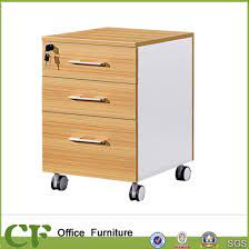 Wooden Furniture Table Moveable And Lockable 3 Drawers File Cabinets China 3 Drawer Filing Cabinet Filing Cabinets Made In China Com