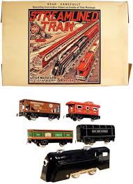 1953 Marx Streamlined Sparkling Mechanical Train Set Factory Sample Classic Toys Train Pictures Toy Train