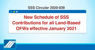 Metro manila (cnn philippines, december 23) — members of the social security system or sss will be enrollment will be automatic for members with the said msc beginning january 2021, with. New Schedule Of Sss Contributions For All Land Based Ofws Effective January 2021