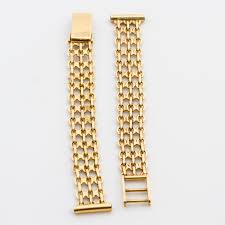 Gold bracelet for watch in its case before delivery. A Wrist Watch Bracelet 18k Gold Bukowskis