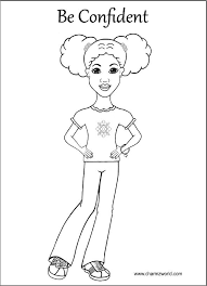 Illustration of african american pretty girl. Coloring Pages For African American Girls Charmz Girl Jada