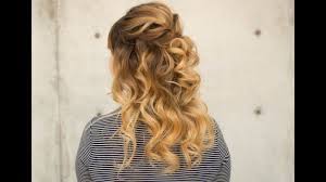 Add a parisian twist to your curly updo with the french twist. Bridal Half Down Wavy Hairstyle Youtube