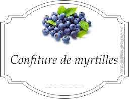 Myrtilles Etiquette Confiture Myrtille Etiquette Confiture Confiture