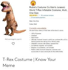 Rubies Costume Co Mens Jurassic World T Rex Inflatable