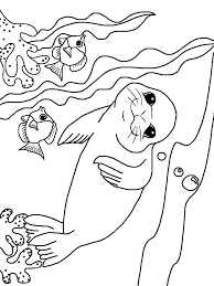 Sea lions coloring pages for kids you can print and color. Online Coloring Pages Coloring Page Seal And Fish Sea Animals Coloring Download And Print Free