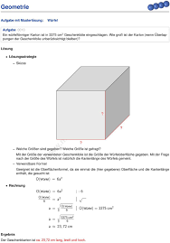 An edge length of more than 300 mm and. Geometrie Navigation Aufgaben Mit Musterlosungen Aufgabe 0001 Es Ist Die Raumliche Darstellung Eines 6 Cm Hohen Wurfels Zu Zeichnen Pdf Kostenfreier Download