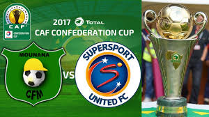 The column on the right displays the table and the goalscorer list for the competition at that point in time. 2017 Total Caf Confederation Cup Cf Mounana Vs Supersport United Youtube