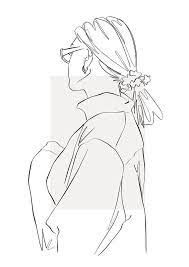Hair In A Scrunchie Line Art Print Aesthetic Print Female Etsy In 2021 Line Art Aesthetic Print Line Art Print