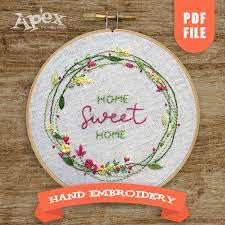 Home sweet home the simpsons cross stitch pattern pdf | etsy. Home Sweet Home Hand Embroidery Pattern