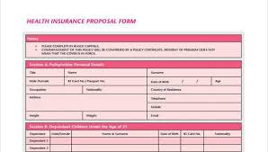 Free 9 Health Proposal Forms In Pdf Ms Word