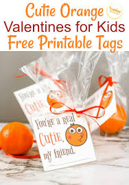 In the spring, cuties are mandarins. Cutie Orange Free Printable Valentines Tag
