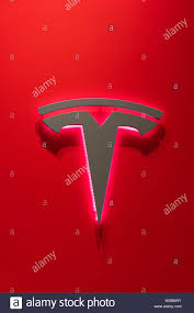 The car is easily recognizable by the special tesla badge. Tesla Logo Stockfotos Und Bilder Kaufen Alamy
