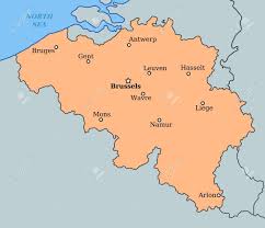 Ricerca luoghi e indirizzi in belgio con la nostra strada e sulla rotta. Vettoriale Mappa Del Belgio Con Le Principali Citta Bruxelles Bruges Anversa Liegi E Altri Image 12187913