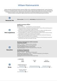 Online resume builder makes it fast & easy to create a resume that will get you hired. Quality Control Analyst Resume Example Kickresume
