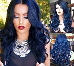 Black And Blue Lace Front Wig Usa Ombre Dark Blue Lace Front Skin Top Heat Ok Dark Root Curly Navy Wig Dying Hair Hair Color For Black Hair Wedding Hair Colors