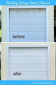 Although there are several ways to paint wood garage doors, using a paint sprayer should require the least amount of time. Painting Garage Doors Tutorial Thetarnishedjewelblog