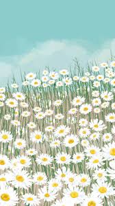 Download Premium Vector Of Blooming White Daisy Flower Mobile Phone In 2020 Flower Phone Wallpaper Scenery Wallpaper Daisy Wallpaper