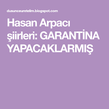 hasan arpaci siirleri garantina yapacaklarmis siir dusunceler