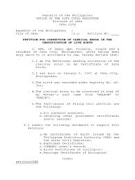 Maybe you would like to learn more about one of these? Correction Petition Birth Certificate Document