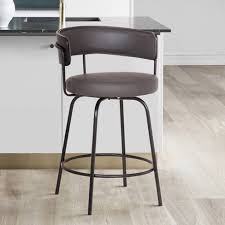 Years back bar stools were only found in bars and eating joints outside the house but it is not the case anymore. 26 Avalon Swivel Counter Height Barstool Gray Armen Living Target