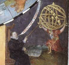 Emblem Inset Into Portrait Of Christopher Hatton Detail Of Previous An Astrologer Points At Armillary Sphere The Heavens Hel Armillary Sphere Hatton Emblems