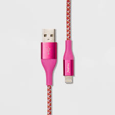 Heyday 6 Lightning To Usb A Braided Cable Metallic Pink Coral Metallic Pink Pink Usb Metallic Pink Lightning