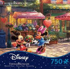 Puzzles are fun to do by yourself or with family and friends!thomas kinkade's disney dreams collection features. Thomas Kinkade Disney Mickey And Minnie Sweetheart Cafe 750 Piece Ceaco Com