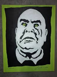 Tor Johnson 16x20 Painting By Anti-Warhol Chad Harmon Horror 2008 Ed Wood  RARE