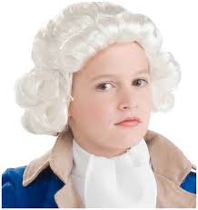 George Washington White Wig Origin Yuehong Long Curly White Gentleman  Lawyer Wig For George Washington Cosplay