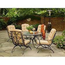 Jaclyn Smith Today Addison Dining Table With Lazy Susan Kmart Item 028w004005970000 Model Sc 160 2nt 2 In 2021 Patio Furniture Patio Furniture Sets Patio