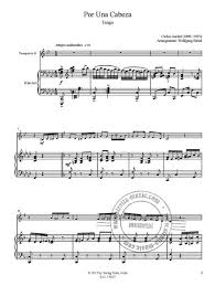 Por una cabeza de un noble potrillo / que justo en la raya afloja al ll. Por Una Cabeza From Carlos Gardel Buy Now In Stretta Sheet Music Shop