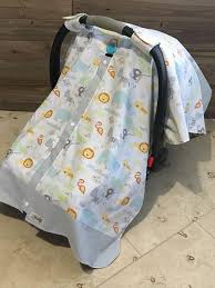 Safari Baby Carseat Canopy Car Seat Cover Baby Shower Gift Baby Boy Jungle Animals Baby Girl Baby Carseat Canopy Car Seats Baby Protection