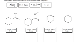 What Types Of Intermolecular Forces Are Exhibited By Chegg Com
