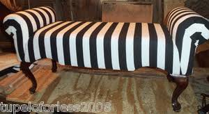 Black And White Striped Bench Black And White Striped Bench Settee Queen Ann Furniture Queen Anne Furniture
