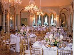 Chandeliers And Gold Chiavari Chairs With White Toppers Make An Elegant Furniture Choi Vintage Wedding Reception Victorian Wedding Themes Vintage Wedding Table