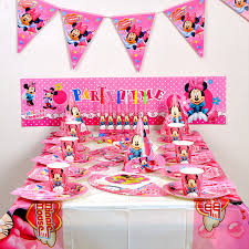 Minnie wants to host a dinner party. Disney Cartoon Minnie Mouse Theme Kids Baby Bath Party Decoration Children Birthday Party Cup Plate Party Supplies Dinner Sets Best Sale B615 Goteborgsaventyrscenter