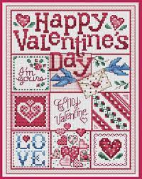 Only full cross stitches are used in this pattern. Sue Hillis Happy Valentine S Day Cross Stitch Pattern 123stitch
