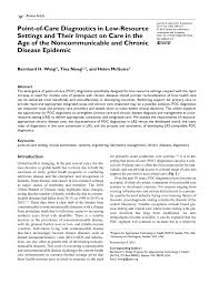 pdf point of care diagnostics in low resource settings and