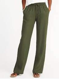 Mid Rise Soft Wide Leg Linen Blend Pants For Women Linen Blend Pants Linen Pants Women Green Linen Pants
