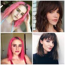 To Get Bangs Or Not To Get Bangs Im On The Left Inspo Is On The Right Pros Are Bangs Will Cover Up My Larg Large Forehead Hairstyles Hair Styles Big