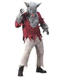 costumeone size chart for silver and grey werewolf costume