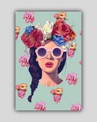 Pin By Zainab Ali On رسم Flower Painting Painting Of Girl Cartoon Art