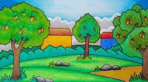 Maybe you would like to learn more about one of these? Menggambar Kebun Buah Cara Menggambar Dan Mewarnai Pemandangan Youtube