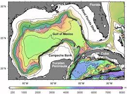 Gulf Of Mexico Water Depths Dr Jeff Masters Wunderblog Gulf Of Mexico Mexico Continental Shelf