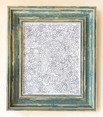 Simple Wall Art Framed Coloring Page From Off The Bookshelf Coloring Book Designed By Sarah Markos Coloring Books Simple Wall Art Coloring Pages