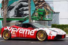 Maybe you would like to learn more about one of these? Used Rolex Supreme X Louis Vuitton Custom Wrapped Ferrari 488 Gtb