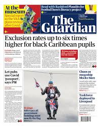 It provides the most important and interesting news first, while answering who, what, where, when (how and why are often reserved for later). The Guardian On Twitter Guardian Front Page Thursday 25 March 2021 Exclusion Rates Up To Six Times Higher For Black Caribbean Pupils
